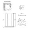 Купити Душова кабіна Lidz Latwa SC80x80.SAT.LOW.GR, скло тон. 4 мм + Lidz Душовий піддон KAPIELKA ST80x80x15 в Києві vannaja.kiev.ua