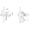Купить Смеситель для ванны Lidz Wawel 006 (c душевым гарнитуром) (k35) LDWAW006BLA45393 Black в Киеве vannaja.kiev.ua