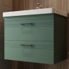 Купити зелена Тумба 80 см з раковиною devit 454080E Urbanis та чорними ручками, смарагдова в Києві vannaja.kiev.ua