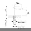 Купити Змішувач для раковини Lidz Latwa 001 (k35) LDLAT001CRM45412 Chrome в Києві vannaja.kiev.ua