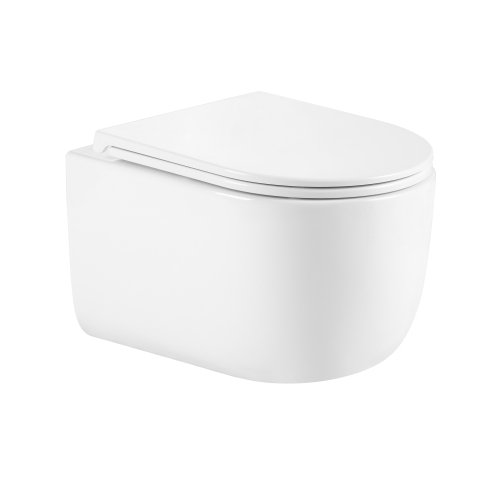 Унитаз подвесной Qtap Taurus безободковый с сиденьем Soft-close QTTAU26W45428 Купить Унитаз подвесной Qtap Taurus безободковый с сиденьем Soft-close QTTAU26W45428 в Киеве vannaja.kiev.ua