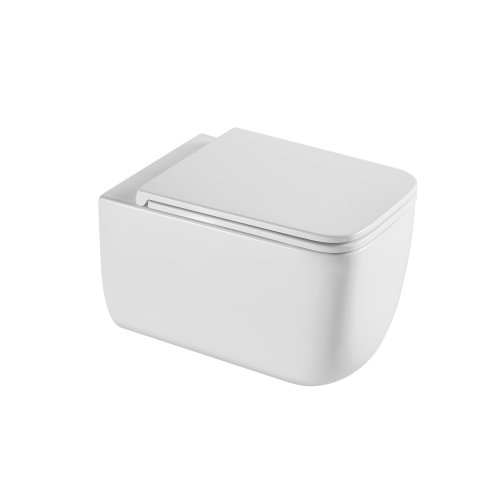 Купить Унитаз подвесной 53 см Qtap Gemini безободковый с сиденьем Soft-close QT2533076EUQW Ultra Quiet в Киеве vannaja.kiev.ua
