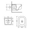 Купить Унитаз подвесной Qtap Gemini безободковый с сиденьем Soft-closeQTGEM26W45430 в Киеве vannaja.kiev.ua