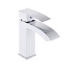 Купить купить кран для умывальника Смеситель для раковины Qtap Swan Cascada QTSWA270CRW45568 Chrome/White в Киеве vannaja.kiev.ua