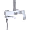 Купить Душевая система с изливом поворотным для ванной Qtap Swan Cascada на три потребителя QTSWA111CRW45570 белая в Киеве vannaja.kiev.ua
