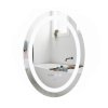 Купить Зеркало Qtap Mideya 500х700 с LED-подсветкой Touch, с антизапотеванием, с часами, диммером, рег. яркости QT2078NCR5070W в Киеве vannaja.kiev.ua