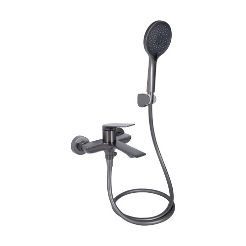 Смеситель для ванны Qtap Vlasta New (c душевым гарнитуром) QTVLA259GMB45643 Gunmetal Black PVD Купить Смеситель для ванны Qtap Vlasta New (c душевым гарнитуром) QTVLA259GMB45643 Gunmetal Black PVD в Киеве vannaja.kiev.ua