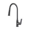 Купить Смеситель для кухни Qtap Vlasta New с выдвижным изливом QTVLA344GMB45647 Gunmetal Black PVD в Киеве vannaja.kiev.ua