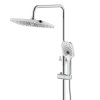 Купить Душевая система колона с изливом и тропическим душем Qtap Gemini QTGEM111CRW45687 хром, белый в Киеве vannaja.kiev.ua