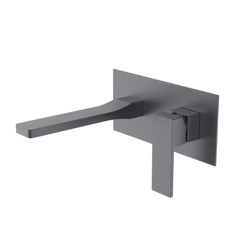 Купить смеситель Чехи для раковины скрытого монтажа Qtap Gemini QTGEM273GMB45695 Gunmetal Black PVD, черно-серый в Киеве vannaja.kiev.ua
