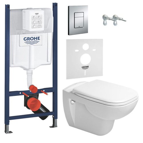 Комплект підвісного унітазу з кришкою Duravit D-Code Rimless та інсталяції Grohe Rapid SL 3 в 1 з клавішею змиву Skate Cosmopolitan, хром (45700900A1+3884000G/38732000) Купити Комплект підвісного унітазу з кришкою Duravit D-Code Rimless та інсталяції Grohe Rapid SL 3 в 1 з клавішею змиву Skate Cosmopolitan, хром (45700900A1+3884000G/38732000) в Києві vannaja.kiev.ua