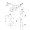 Купить Душевая система черная матовая Qtap Scorpio скрытого монтажа на два потребителя QTSCO113BLM45897 Black Matt в Киеве vannaja.kiev.ua