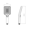 Купить Лейка для ручного душа Qtap Rucni 140x95 мм прямоугольная QTRUC125BLM45959 Black Matt в Киеве vannaja.kiev.ua