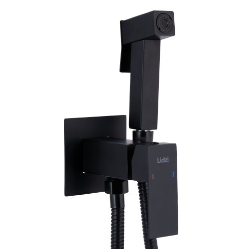 Купити Чорні матові гігієнічні душ крани Lidz Kubis 111 Black LDKUB111BLA46108 змішувач одноважільний прихований прямокутний в Києві vannaja.kiev.ua