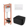 Купить Qtap подвесной унитаз Gemini Ultra Quiet + комплект инсталляции Nest 4 в 1 линейная клавиша White QT2533076EUQMB46171 в Киеве vannaja.kiev.ua