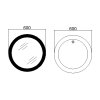 Купить Зеркало Qtap Taurus R600 с LED-подсветкой Touch, с антизапотеванием, с диммером, рег. темп. цвета (3000-6500K) QT2478R607 в Киеве vannaja.kiev.ua