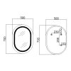 Купить Зеркало Qtap Gemini 500х700 с LED-подсветкой Touch, с антизапотеванием, с диммером, рег. темп. цвета (3000-6500K) Reverse QT2578R5070 в Киеве vannaja.kiev.ua