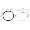 Купить Зеркало Qtap Gemini 800х700 с LED-подсветкой Touch, с антизапотеванием, с диммером, рег. темп. цвета (3000-6500K) Reverse QT2578R8071W в Киеве vannaja.kiev.ua