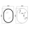 Купить Зеркало Qtap Gemini 650х900 с LED-подсветкой Touch, с антизапотеванием, с диммером, рег. темп. цвета (3000-6500K) Reverse QT2578R6590 в Киеве vannaja.kiev.ua