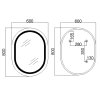 Купить Зеркало Qtap Gemini 600х800 с LED-подсветкой Touch, с антизапотеванием, с диммером, рег. темп. цвета (3000-6500K) Reverse QT2578R6080 в Киеве vannaja.kiev.ua