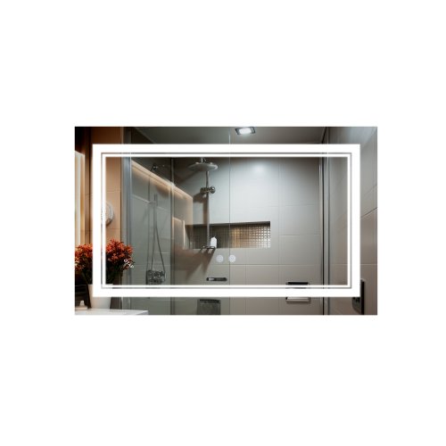 Купить Зеркало Qtap Cardinal 500х800 с LED-подсветкой Touch, с антизапотеванием, с диммером, рег. темп. цвета (3000-6500K) Reverse QT0478C5080 в Киеве vannaja.kiev.ua