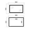 Купить Зеркало Qtap Cardinal 500х800 с LED-подсветкой Touch, с антизапотеванием, с диммером, рег. темп. цвета (3000-6500K) Reverse QT0478C5080 в Киеве vannaja.kiev.ua