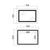 Купить Зеркало Qtap Cardinal 500х700 с LED-подсветкой Touch, с антизапотеванием, с диммером, рег. темп. цвета (3000-6500K) Reverse QT0478C5070 в Киеве vannaja.kiev.ua