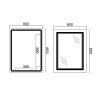 Купить Зеркало Qtap Cardinal 600х800 с LED-подсветкой Touch, с антизапотеванием, с диммером, рег. темп. цвета (3000-6500K) Reverse QT0478C6080 в Киеве vannaja.kiev.ua