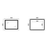 Купить Зеркало Lidz Kubis 600х800 с LED-подсветкой Touch, с антизапотеванием, с диммером, рег. яркости Reverse LD78LF9048060 в Киеве vannaja.kiev.ua