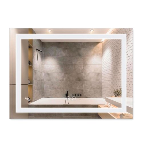 Купить Зеркало Lidz Kubis 700х800 с LED-подсветкой Touch, с антизапотеванием, с диммером, рег. яркости Reverse LD78LF9048070 в Киеве vannaja.kiev.ua