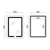 Купить Зеркало Lidz Kubis 600х800 с LED-подсветкой Touch, с антизапотеванием, с диммером, рег. яркости LD78LF9376080 в Киеве vannaja.kiev.ua