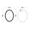 Купить Зеркало Lidz Vida 800х600 с LED-подсветкой Touch, с антизапотеванием, с диммером, рег. яркости LD78LF6080 в Киеве vannaja.kiev.ua