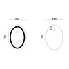 Купить Зеркало Lidz Vida 700х500 с LED-подсветкой Touch, с антизапотеванием, с диммером, рег. яркости LD78LF5070 в Киеве vannaja.kiev.ua