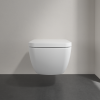 Купить Настенный квадратный унитаз подвесной к инсталляции Villeroy & Boch Collaro 4626HS01 с сидением, DirectFlush, белый в Киеве vannaja.kiev.ua