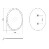 Купить Зеркало Lidz Latwa 425х575 настенное овальное с декором LD78LA4257 в Киеве vannaja.kiev.ua