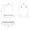 Купить Зеркало Lidz Anny 425х575х105 настенное с полочкой прямоугольное с дугообразным верхом и фигурными боками LD78AN4557 в Киеве vannaja.kiev.ua
