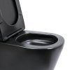 Купить Унитаз напольный Qtap Scorpio Ultra Quiet безободковый с сиденьем Soft-Close MATT BLACK QT14226088AMB в Киеве vannaja.kiev.ua
