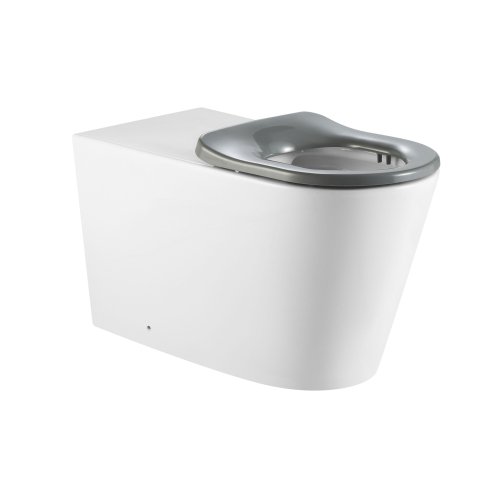 Купити Унітаз підлоговий Qtap Freedom інклюзивний безбачковий Rimless безобідковий з сидінням Soft-close WHITE QT22223368W в Києві vannaja.kiev.ua