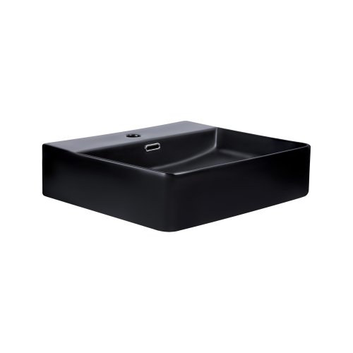 Купить Раковина Qtap Nando LT 500х420х130 Matt black QT12116146AMB в Киеве vannaja.kiev.ua