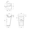 Раковина напольная моноблок Qtap Tern 440х380х830mm White QT1711G302WN Купить Раковина напольная моноблок Qtap Tern 440х380х830mm White QT1711G302WN в Киеве vannaja.kiev.ua