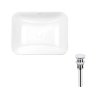 Купить Комплект Qtap Scorpio: Раковина врезная прямоугольная 500х380х145 мм White + Донный клапан PU02 в Киеве vannaja.kiev.ua
