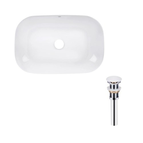 Комплект Qtap Robin: Раковина накладная прямоугольная 610x400x145 мм White + Донный клапан PU02 Купить Комплект Qtap Robin: Раковина накладная прямоугольная 610x400x145 мм White + Донный клапан PU02 в Киеве vannaja.kiev.ua