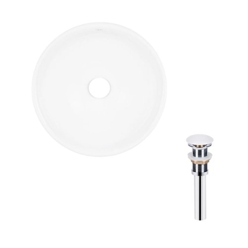 Комплект Qtap Owl: Раковина накладная круглая 400х400х155 мм White + Донный клапан PU02 Купить Комплект Qtap Owl: Раковина накладная круглая 400х400х155 мм White + Донный клапан PU02 в Киеве vannaja.kiev.ua