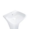 Комплект Qtap Crow: Раковина напольна моноблок 450x435x835 мм White + Донний клапан PU02O Купити Комплект Qtap Crow: Раковина напольна моноблок 450x435x835 мм White + Донний клапан PU02O в Києві vannaja.kiev.ua