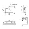 Купить Комплект Qtap Nando LT: Раковина подвесная прямоугольная 500х420х120 мм Matt Black + Донный клапан PU03O в Киеве vannaja.kiev.ua