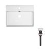 Купить Комплект Qtap Nando LT: Раковина подвесная прямоугольная 600х440х130 мм White + Донный клапан PU02O в Киеве vannaja.kiev.ua