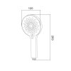 Купить Лейка для ручного душа Lidz Niagara 32 120 мм округлая LDNIA32CRM47554 Chrome в Киеве vannaja.kiev.ua