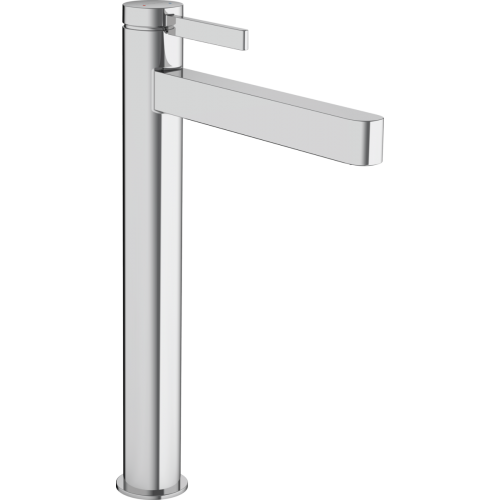 Купити У Києві 76070000 Змішувач для раковини високий Hansgrohe Finoris з донним клапаном зі зливним гарнітуром хром купити в Києві vannaja.kiev.ua