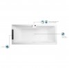 Купить Novellini DI218080-A2A Ванна акриловая Divina 180 х 80 Standart с рамой и 2 панелями HPL Leafy White белый Прямоугольная отдельностоящая купить  в Киеве vannaja.kiev.ua