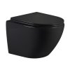 Купить Унитаз подвесной Qtap Jay Ultra Quiet 485х360х320 мм, Matt Black, сиденьем Slim Duroplast/ Soft-close/ Quick Relase QT07335177MB в Киеве vannaja.kiev.ua